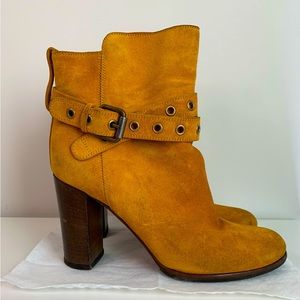 Sergio Rossi suede short boots